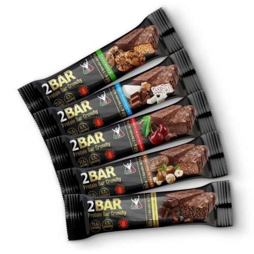 NET 2 BAR 2 monoporzioni da 30g Cioccolato e Burro d'Arachidi Barretta Energetica Spuntino Proteico
